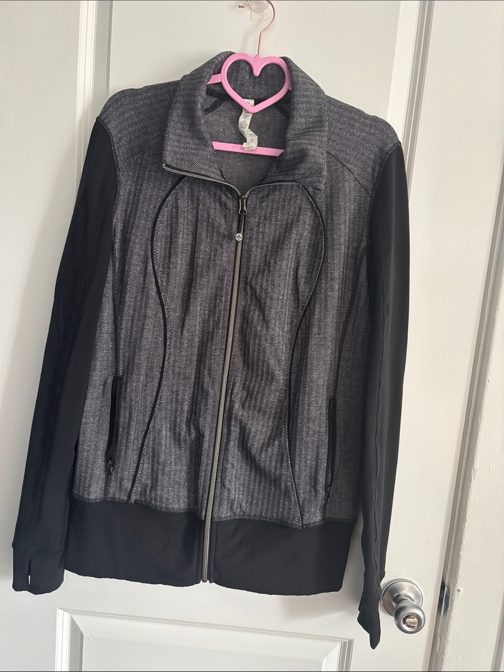 lululemon athletica Grey and Black Zip-Up Blazer Jacket